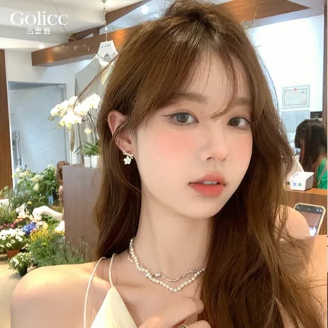 【Golicc】耳環 滿鑽蝴蝶結花朵(七夕 情人節 生日 飾品 耳釘 耳飾 耳墜 禮物)
