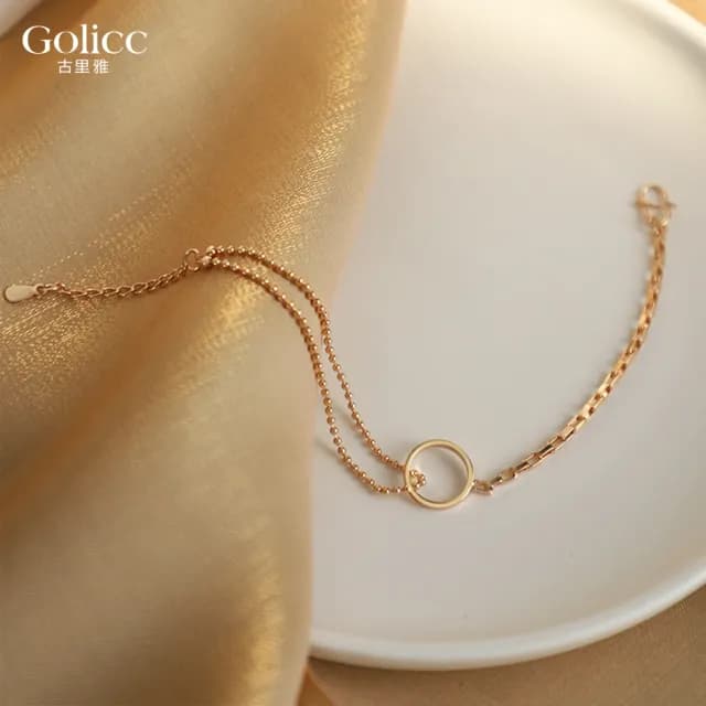 【Gulicc】手鍊 幾何圓方 簡約氣質(雙11 聖誕節 生日 手環 手繩 首飾 飾品 禮物)