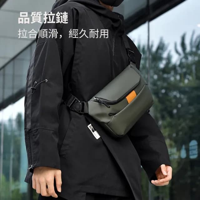 【ANTIAN】商務潮流休閒單肩男士斜挎包 男生胸包 運動騎行包 腰包 戶外機車背包(父親節禮物)