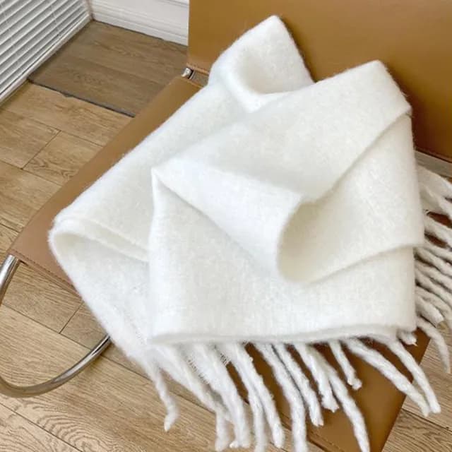【KT DADA】情人節禮物 馬海圍巾 加厚圍脖 格子圍巾 毛絨圍巾 素色圍巾 發熱圍巾 防風披巾 圍巾 披巾 厚圍