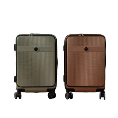【KINYO】20吋商務裝前開式行李箱(登機箱、海關鎖、靜音飛機輪  KLG-1990)