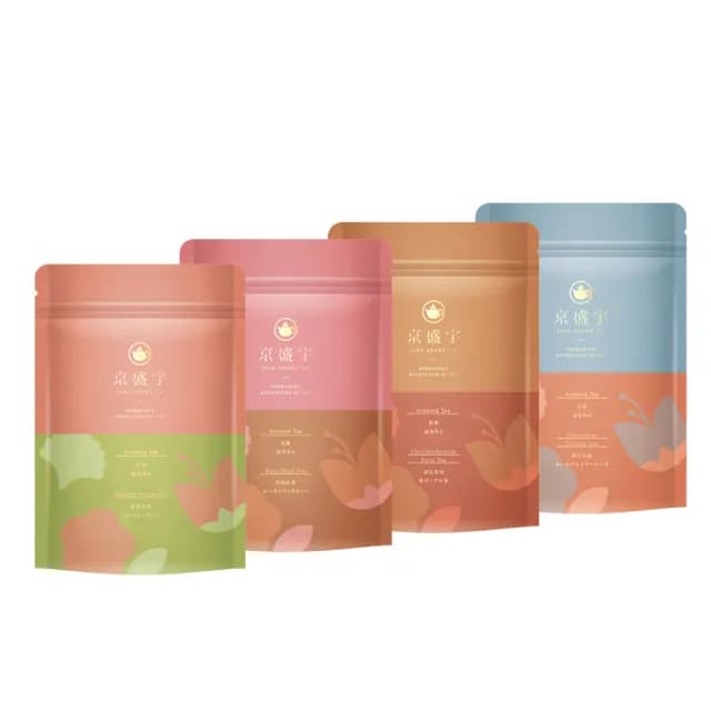【京盛宇】花茶系列 3袋組 10入茶包x3袋(茉莉花茶/桂香烏龍/玫瑰紅茶/菊花普洱)