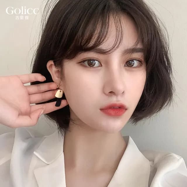 【Golicc】耳環 簡約 百搭 氣質(七夕 情人節 生日 飾品 耳飾 耳墜 禮物)
