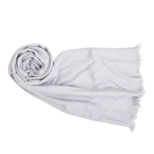 【Hermes 愛馬仕】New Libris stole 圖騰喀什米爾圍巾(雲灰色)