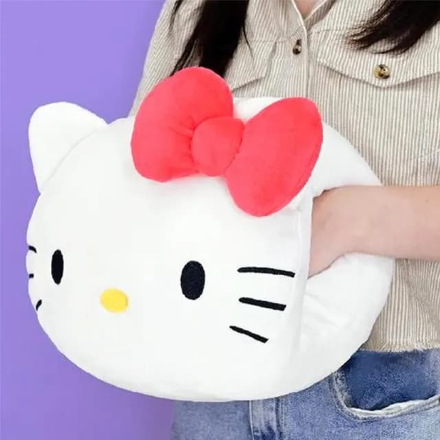 【TDL】凱蒂貓HELLO KITTY暖手枕抱枕午安枕午睡枕靠枕靠墊 89487(生日禮物 聖誕節)