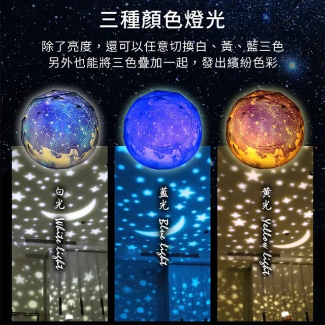 【DREAMCATCHER】星空投影小夜燈-贈五組幻燈片(投影燈 星空夜燈 生日禮物 情人節禮物 交換禮物 旋轉燈)