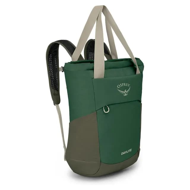 【Osprey】情人節禮物 Daylite Tote Pack 20 托特包 綠色樹冠/綠色溪流(單肩包 肩背包 後背包 手提包)