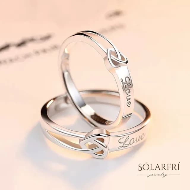 【SOLARFRi】浪漫閃耀對戒指｜可調整戒圍大小附品牌禮盒(女友老婆情人生日告白求婚禮物)