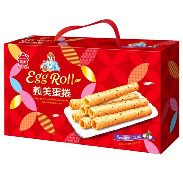 【義美】義美蛋捲禮盒-旺福款2盒組(360g/盒；過年/年節/禮盒/分享)