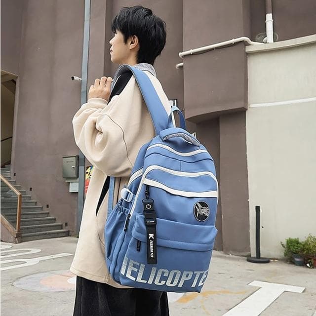 【ANTIAN】大容量多用途潮流男女學生書包 休閒旅行情侶雙肩包 帆布後背包(母親節禮物)