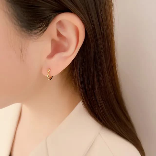 【UME.Acce】父親節禮物 莫比無限環純銀耳扣耳環(純銀耳環 S925純銀 耳扣 莫比烏絲環 圓圈耳環 耳扣耳環 莫