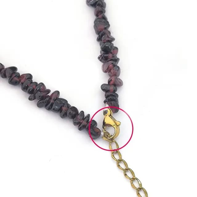 【MoonDy】項鍊 鎖骨鍊 石榴石項鍊 彩色串珠 百搭飾品 水晶項鍊 小眾設計 個性項鍊 時尚配件 in