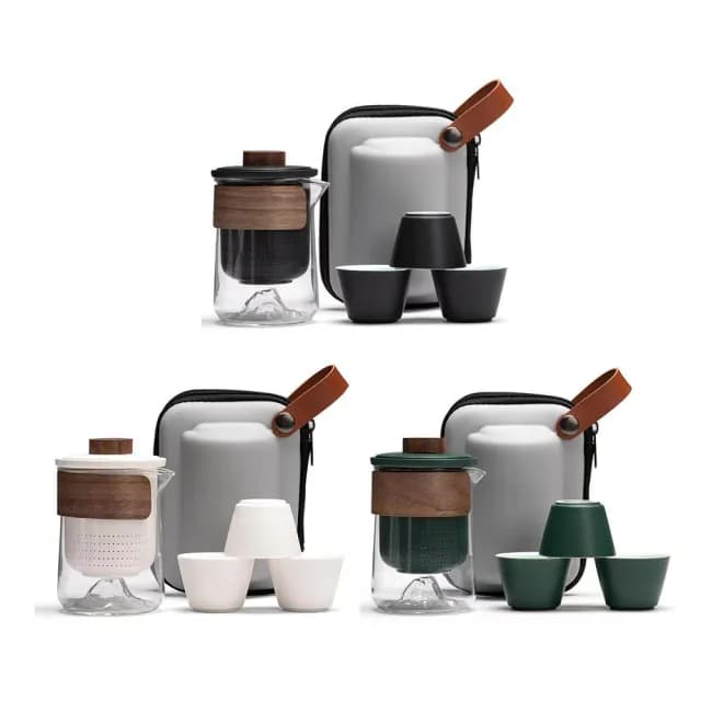 【泡茶茶具】便攜式旅行茶具組(一壺三杯)