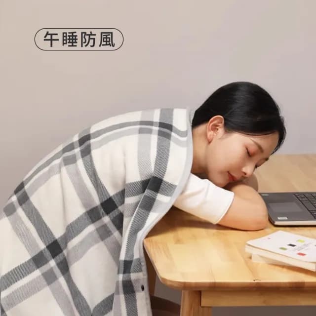【Mass】法蘭絨保暖披肩毯 多功能圍巾斗篷 午睡蓋毯