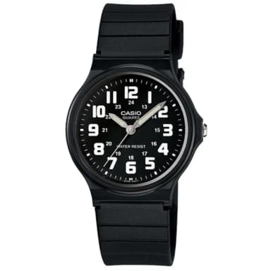 【CASIO 卡西歐】MQ-71-1B 超薄輕巧彩色數字指針錶(學生考試指定錶款錶徑3.49公分)