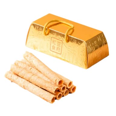 【紅豆食府】原味蛋捲金磚小提盒-6入/盒*4盒(過年送禮_禮盒_餅乾_禮盒_春節禮盒)