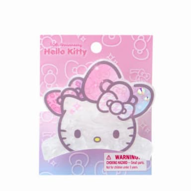 【小禮堂】母親節禮物 Sanrio 三麗鷗 Hello Kitty 壓克力造型鯊魚夾 - 50週年The Fashionable Ribbons(平輸