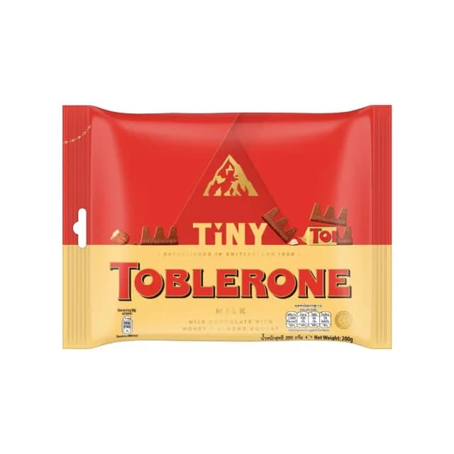 【TOBLERONE】瑞士三角 迷你 牛奶巧克力口味 200g/袋(瑞士百年品牌)