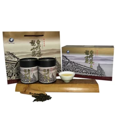 【和平農會】台灣茶王梨山茶-御品官茗禮盒75gX2罐/盒(4兩. 附提袋)