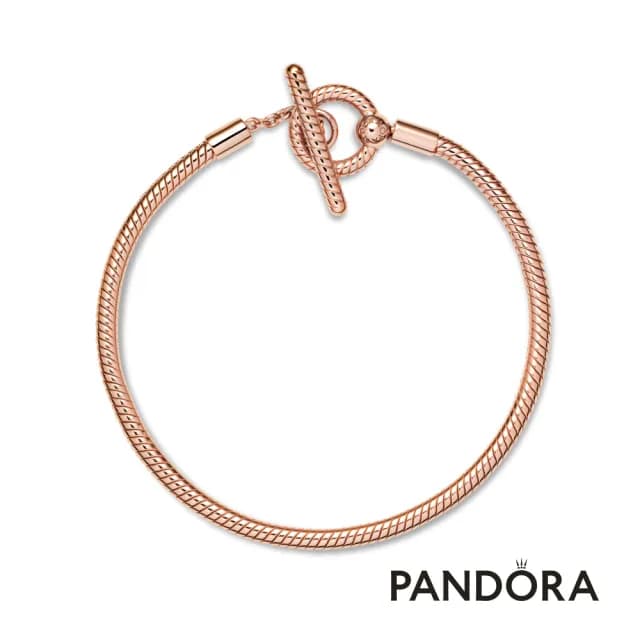 【Pandora 官方直營】Pandora Moments T 字釦蛇形手鏈-絕版品