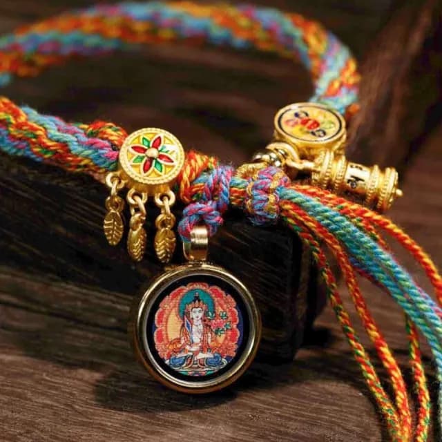 【MoonDy】雙11 手繩 編織手繩 手鍊 六字真言手鍊 手工編織 民族風 八大守護神 出入平安 招財納