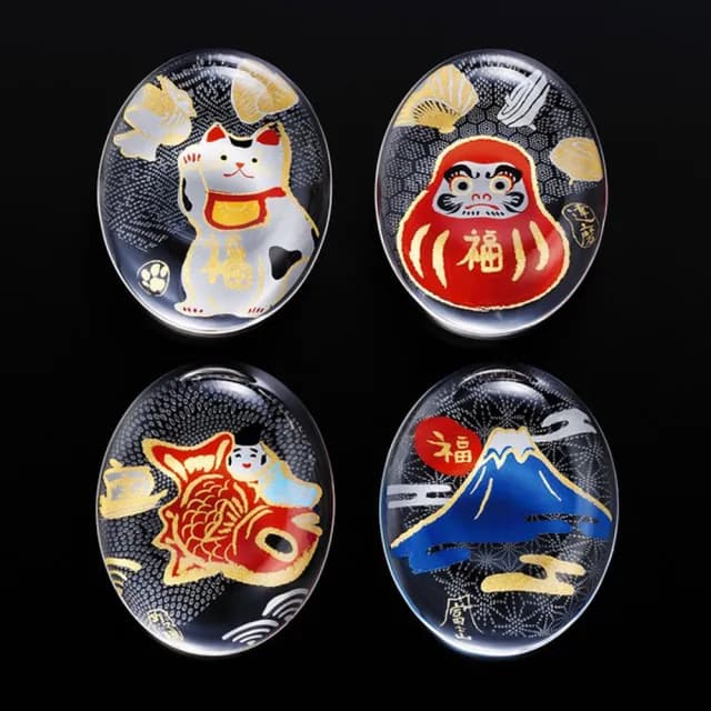 【ADERIA】日本製 石塚硝子 Mono 招福玻璃筷架4入禮盒組(日式家庭、結婚禮物、新居入厝禮推薦)