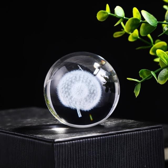 【A-ONE 匯旺】大蒲公英 水晶球 3D發光水晶球 小夜燈 LED暖光燈 聖誕節 情人節 交換禮物