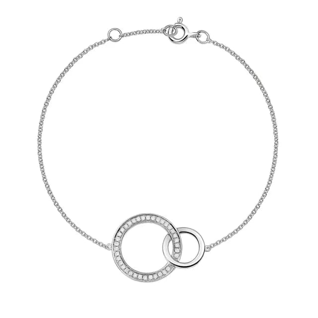 【Just Diamond】鎮金店 18K金鑽石手鍊-Circles