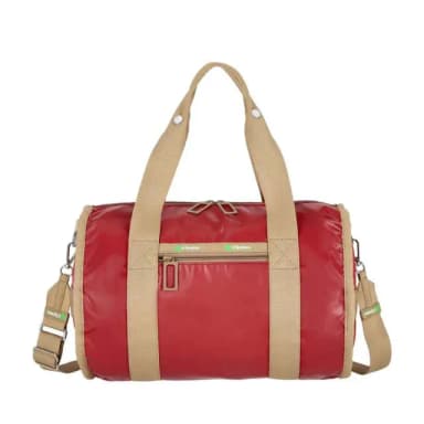 【Lesportsac】Duffle Roll Bag 50周年復刻版復古圓桶包 母親節 送禮 禮物(亮酒紅)