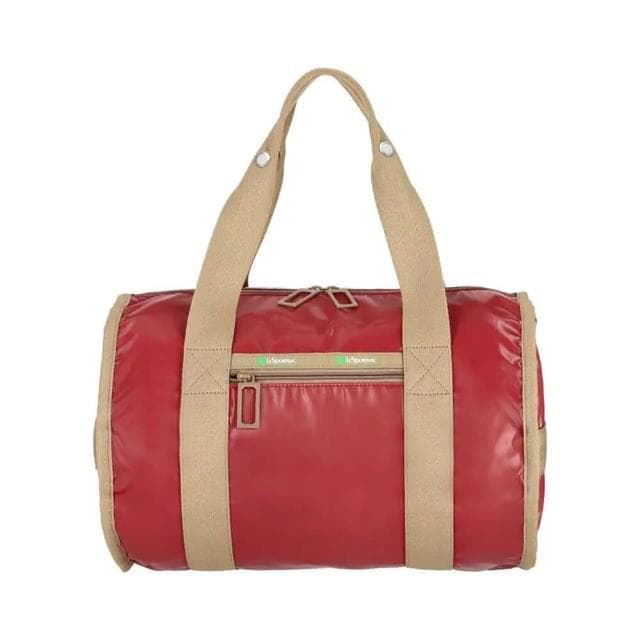 【Lesportsac】Duffle Roll Bag 50周年復刻版復古圓桶包 母親節 送禮 禮物(亮酒紅)