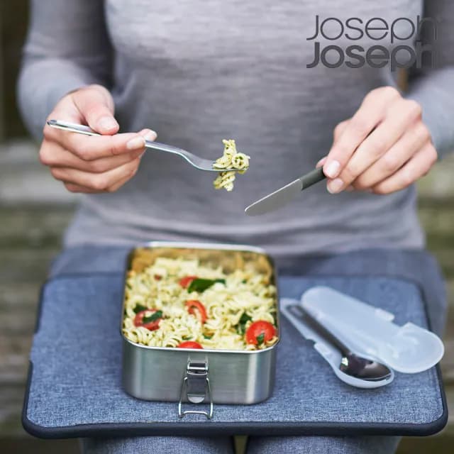 【Joseph Joseph】隨行不鏽鋼餐具三件組(餐刀 叉子 湯匙 開學 環保 上班族 學生 不鏽鋼)
