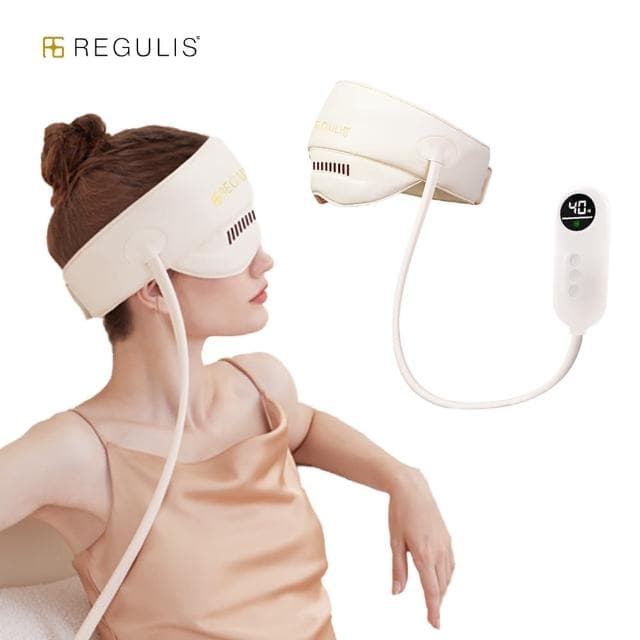 【日本 REGULIS】AI Plus升級款頭眼美顏舒壓按摩器/米GN2401(頭部按壓 眼部按摩 美顏機 / 母親節禮物)