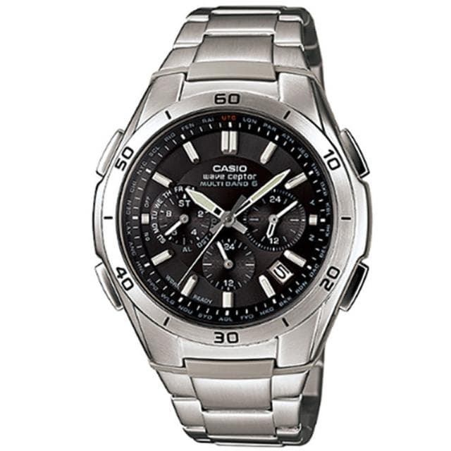 【CASIO 卡西歐】日限電波三眼時計腕錶(三款任選)