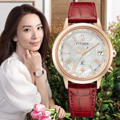 【CITIZEN 星辰】台灣25周年 Hebe田馥甄廣告款鈦金屬電波錶  禮物  手錶(CB1105-02W)