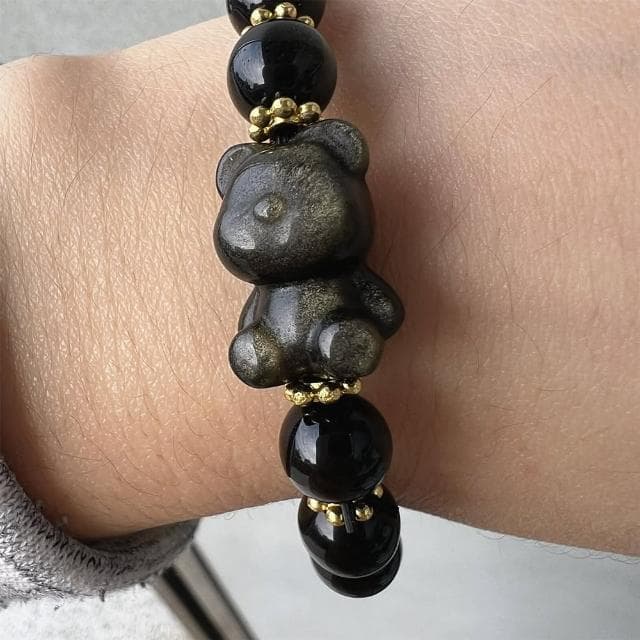 【Penny珮妮】金曜石小熊手鍊8mm(母親節禮物 交換禮物 送女友 生日禮物 情人節 尾牙 新年禮物 結婚)