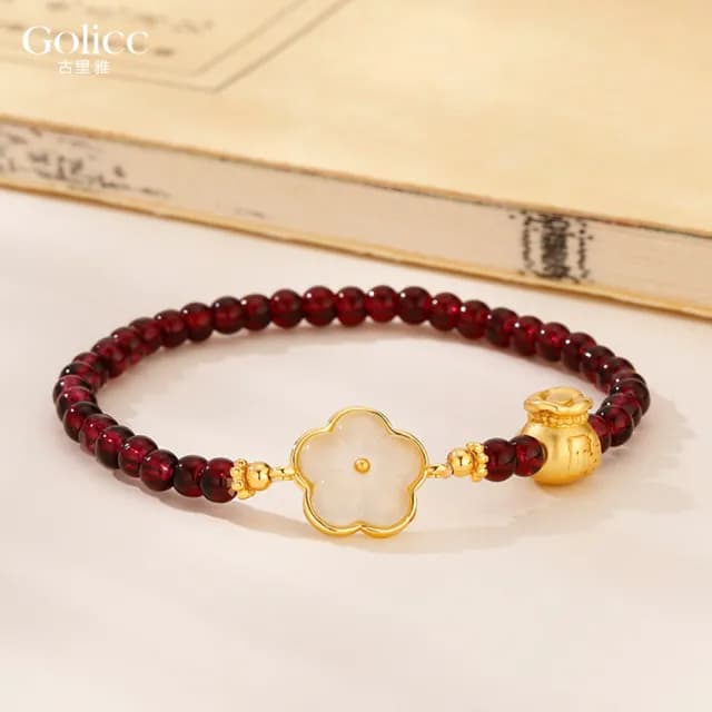 【Gulicc】小桃花 福氣 串珠手鍊(雙11 聖誕節 生日 手環 手繩 首飾 飾品 禮物)