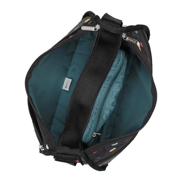 【Lesportsac】時尚斜背包 母親節 送禮 禮物(圓點漂浮氣球 黑色)