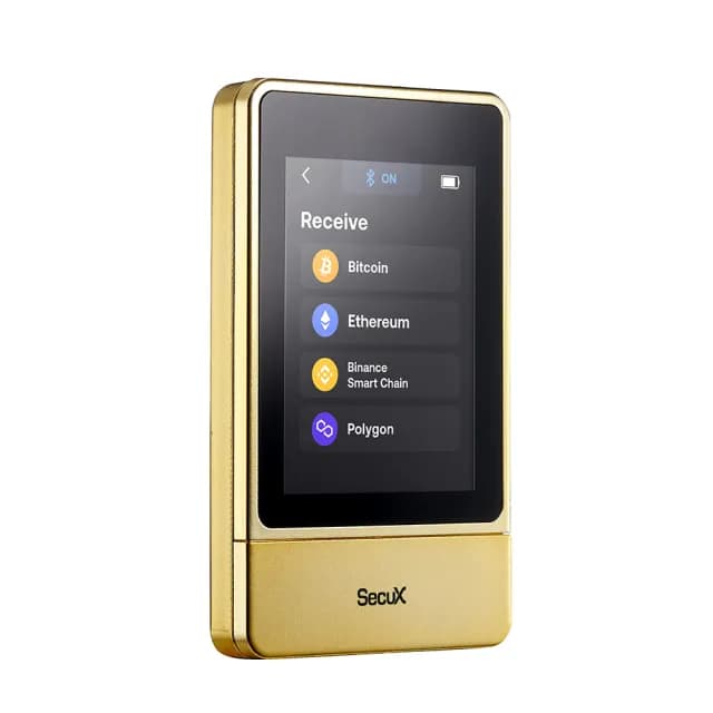 【SecuX 安瀚科技】新款 NeoGold 加密貨幣硬體錢包(英飛凌安全晶片 觸控彩色螢幕 比特幣 以太幣 冷錢包)