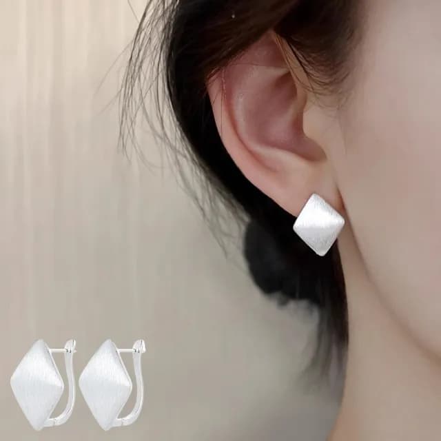 【MoonDy】女生耳環 999 純銀 耳釘 復古耳環  耳飾 幾何耳環 簡約ins風小眾設計 耳扣