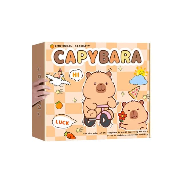 【Loga】卡皮巴拉文具套裝 兒童文具 記事本 大容量筆袋 修正帶 計算機 可抽拉便簽 開學禮物 生日禮物