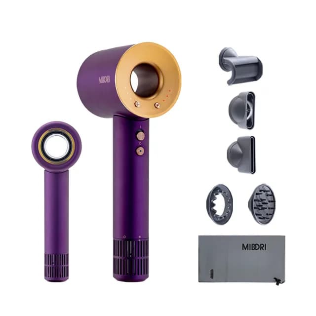 【MIDORI 美多莉】Hypersonic高速負離子吹風機-紫金(全配組-不含收納架)