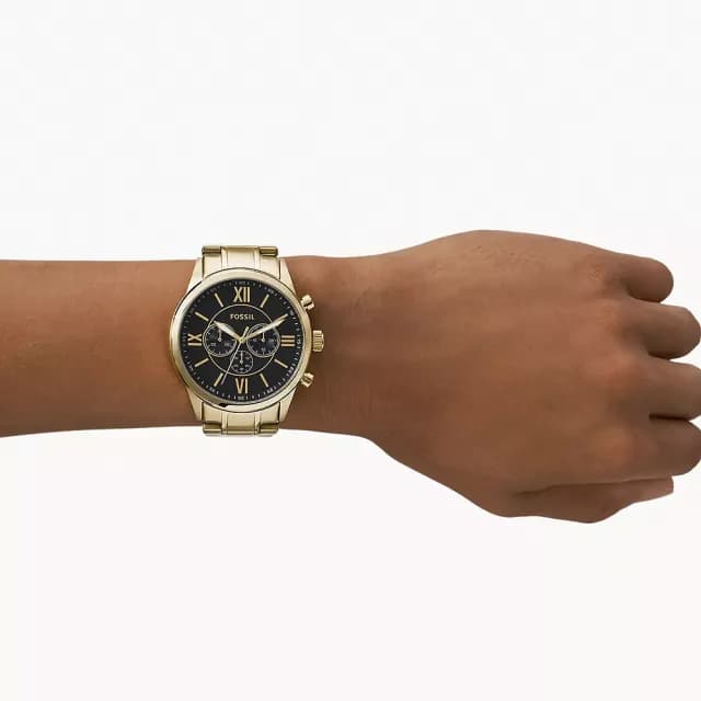 【FOSSIL】His and Her 三眼計時情侶手錶 套錶 禮物 送禮 推薦(BQ2400SET)