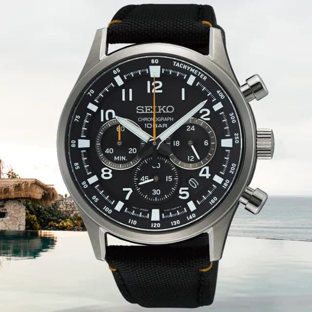 【SEIKO 精工】CS系列 時尚三眼計時腕錶 七夕 情人節 送禮 推薦(SSB449P1/8T63-02M0C)
