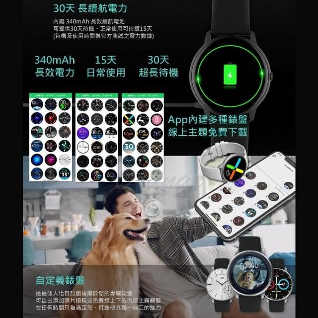 【原廠授權 創米imilab】智能手錶 kw66(繁體中文 心率 血氧 運動手錶 智慧手錶 小米有品)