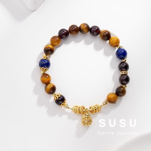 【SU SU】暮光水晶手鍊(虎眼石 石榴石 青金石 事業運 招財 轉運 能量 防小人 送禮 推薦)