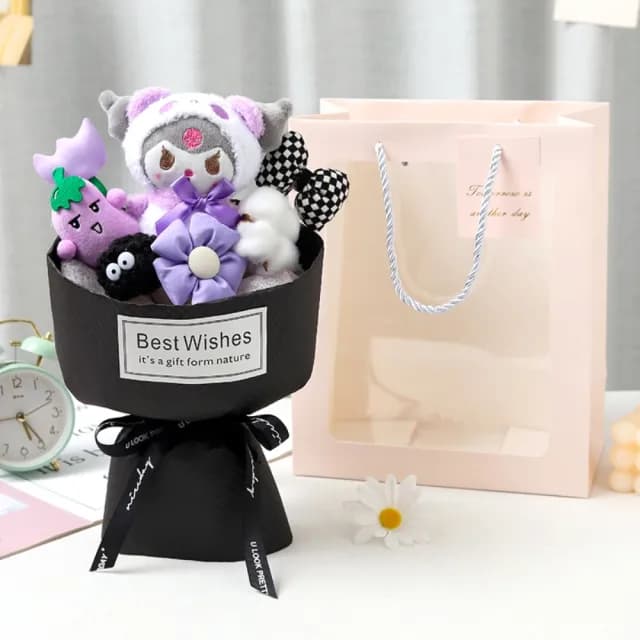 【天使愛美麗】卡通玩偶花束 公仔毛絨花束創意禮物(畢業禮情人節 母親節  生日 婚禮)