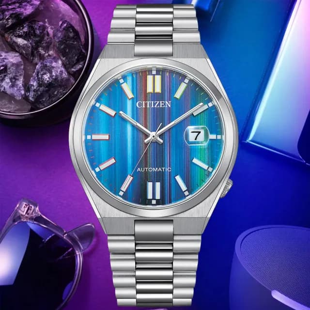 【CITIZEN 星辰】Mechanical系列 TSUYOSA 時尚機械腕錶 畢業禮物 送禮 推薦(NJ0151-53W)