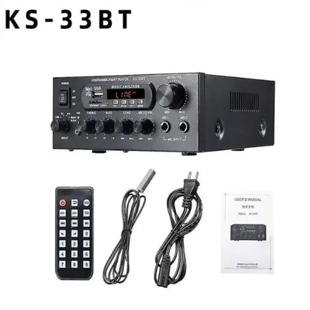 【SongSH】擴大器功放機擴大機遙控藍牙音響110V小型卡拉OK功率家用(擴大機/擴大器)