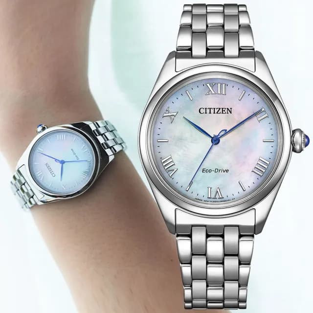 【CITIZEN 星辰】L系列 光動能 簡約時尚腕錶 七夕 情人節 送禮 推薦(EM1140-80D)