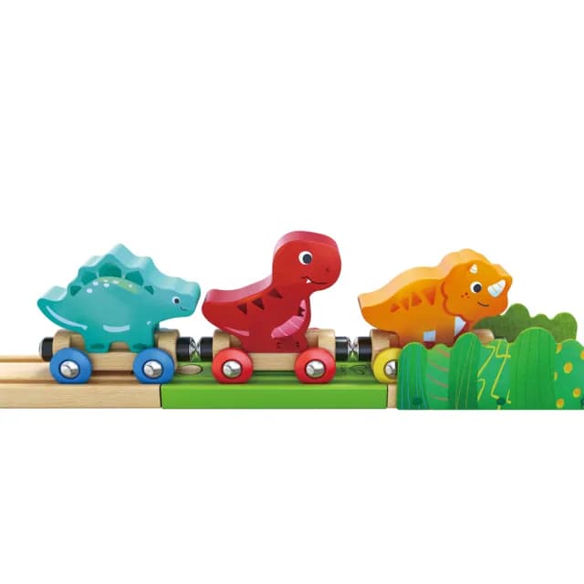 【德國Hape】恐龍世界火車軌道組玩具盒27件組_附收納箱(降臨曆/聖誕禮物/生日禮物/倒數月曆)